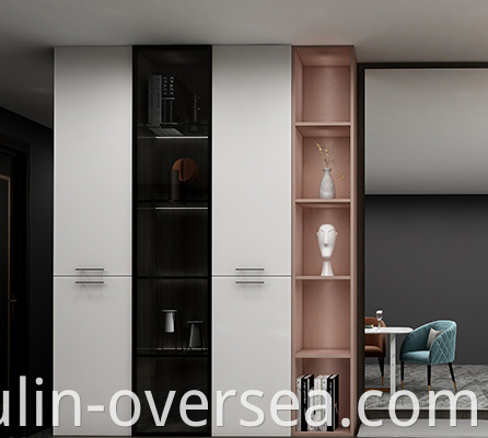  black Fashion built-in wardrobe with Glass